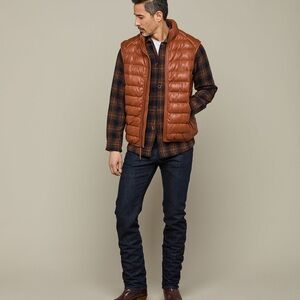 Lucchese Men's Cognac Puffer Vest
